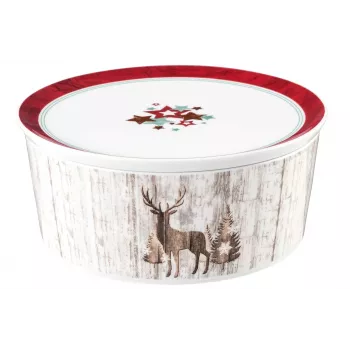 SELTMANN LIFE CHRISTMAS Servírovacia misa s vrchnákom 21x9 cm