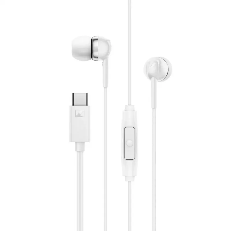 Sennheiser CX 80U USB-C in-ear slúchadlá s mikrofónom, biele