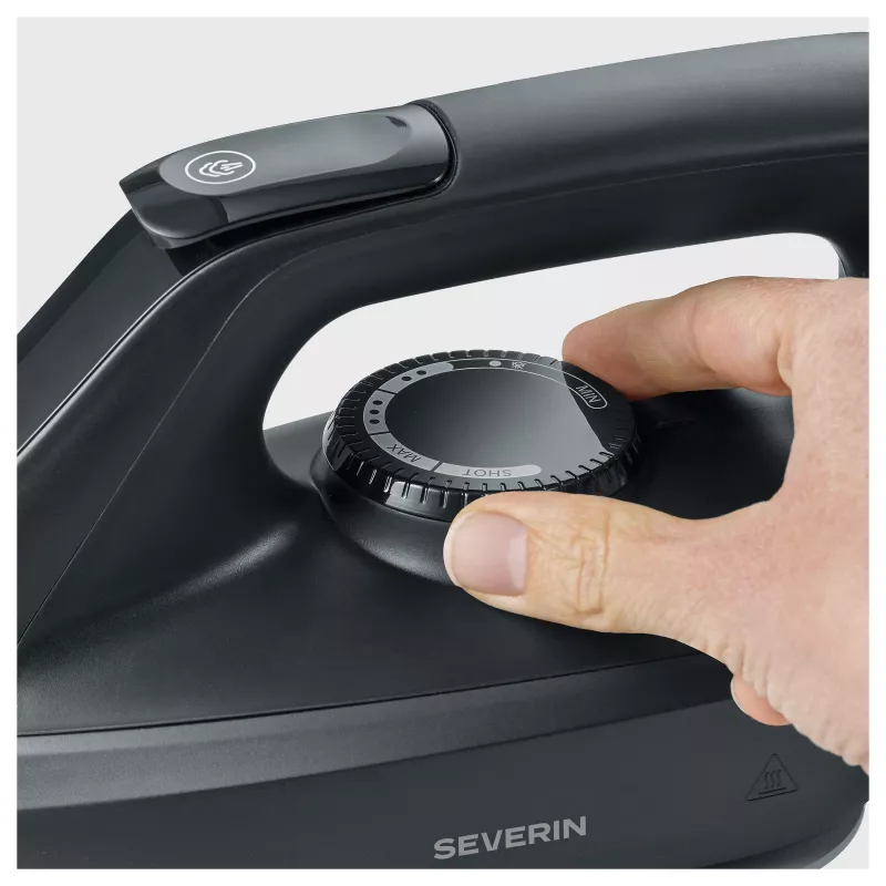 Severin BA 3192 naparovacia žehliaca stanica, 2400W, keramická žehliaca plocha, para 160 g/min, parný ráz 450 g/min, matná čierna