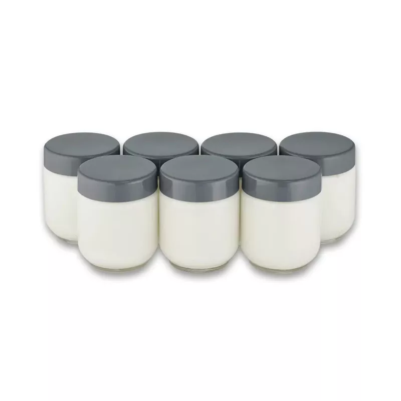 Severin JG 3510 jogurtovač, 7 x 150 ml poháre, Dark Inox/Čierna