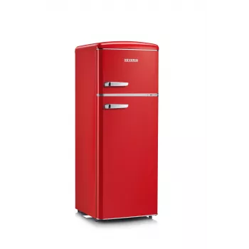 SEVERIN RKG 8930 Retro Red Chladnička s mrazničkou, 208 L, energetická trieda E
