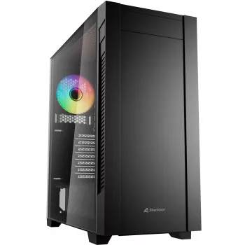Sharkoon S25-W2 ARGB Black Tempered Glass Midi Tower skriňa (model 2026)