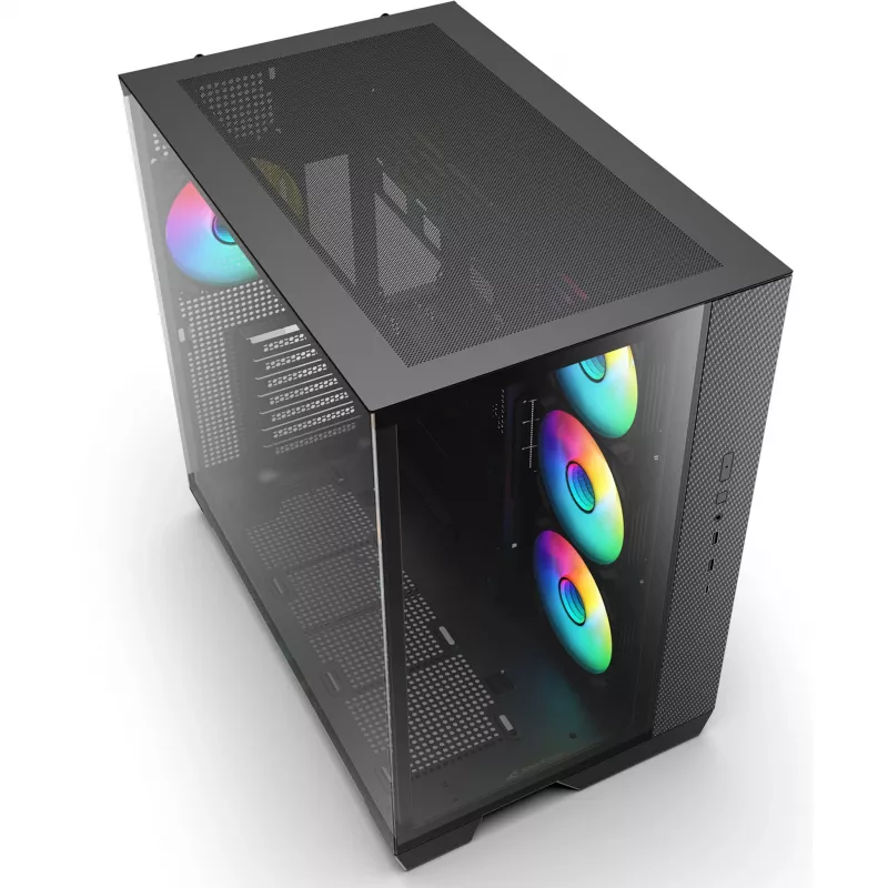 Sharkoon Steel Shark Black Tempered Glass x2 Mid-Tower skriňa