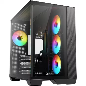 Sharkoon Steel Shark Black Tempered Glass x2 Mid-Tower skriňa