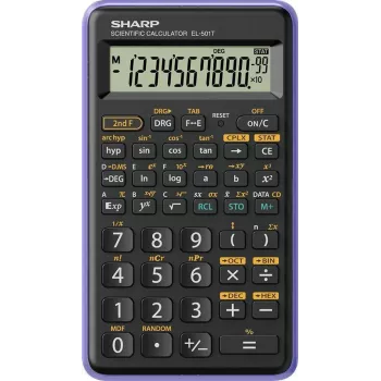 Sharp EL-501T vedecká kalkulačka, 10-miestny LCD, 131 funkcií, vreckový formát, čierna SH-EL501TBVL