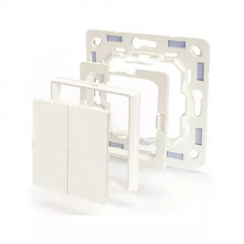 Shelly Plug & Play BLU Wall Switch 4 adaptér Legrand & Shelly biely