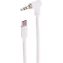 SHIVERPEAKS 3,5 mm zahnutý na rovný stereo audio kábel, 2 m, biela BS14-08036