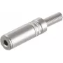 shiverpeaks BASIC-S 3,5 mm stereo jack konektor samica, kovové puzdro, spájkované pripojenie, polytaška s Euro dierou (BS51210-M)