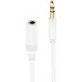 SHIVERPEAKS BASIC-S Super Slim 3,5mm stereo audio predlžovací kábel, konektor samec na konektor samica, pozlátený, biela, 1,5m (BS33982-W)