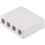 SHIVERPEAKS BS08-10117 keystone zásuvka, 4-port, na omietku, biela