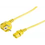 SHIVERPEAKS BS09-05182 žltý 1,8m CEE 7/7 na IEC C13 napájací kábel