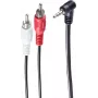 SHIVERPEAKS BS30842 audio kábel 1,5 m 3,5 mm na 2x RCA konektor samec čierny