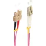 SHIVERPEAKS BS77941/4 OM4 LC na SC duplex multimode optický patch kábel, 15 m, fialový