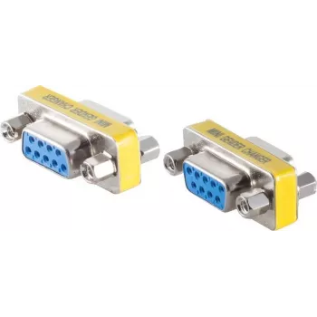 SHIVERPEAKS BS78254 9-pin D-SUB adaptér konektor samec na konektor samica, strieborný