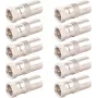 SHIVERPEAKS koaxiálny adaptér IEC konektor samica na F konektor samec, balenie 10 ks, 75 Ohm, strieborný BS85321-SET10