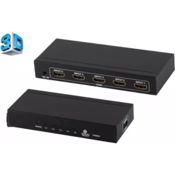 ShiverPeaks PROFESSIONAL HDMI switch 4x IN 1x OUT 4K2K 3D kovové puzdro VER1.4 (SP05-02004)