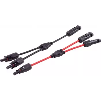 SHIVERPEAKS PV4 T-adapter sada káblov, 2-na-1, 4 mm², červená/čierna, 30 cm (BS02-21022)