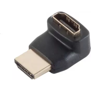 SHIVERPEAKS S/CON Maximum Connectivity HDMI adaptér konektor samec na konektor samica, 90° zahnutý nahor, pozlátený, 4K2K, čierny (77407-1)