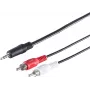 SHIVERPEAKS S-Conn 3,5mm na 2x RCA audio kábel 2,5m čierna červená biela (30832-2.5)