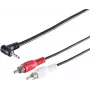 S/CONN maximum connectivity Kábel 3,5 mm stereo uhlový jack na 2 RCA, 1,5 m 30842