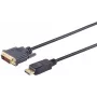SHIVERPEAKS S/CONN maximum connectivity DisplayPort na DVI-D kábel, 20-pin DP konektor samec na 24+1 DVI-D konektor samec, pozlátené kontakty, 7,5 m, čierny 77497-1