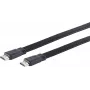 ShiverPeaks S/CONN maximum connectivity plochý HDMI kábel, HDMI Type-A konektor samec na HDMI Type-A konektor samec, pozlátené kontakty, 4K Ultra HD, 3D, HEAC, 3,0 m, čierna 77473-FLAT