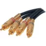 SHIVERPEAKS S/CONN maximum connectivity RCA audio kábel, 2 RCA konektory samec na 2 RCA konektory samec, pozlátené kovové konektory, 2,5 m, čierny 40224