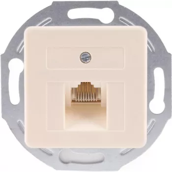 SHIVERPEAKS S/CONN maximum connectivity UAE RJ45 sieťová zásuvka pod omietku 1x8 s centrálnou doskou a kovovým montážnym krúžkom, čisto biela 74221-1-50-UNI