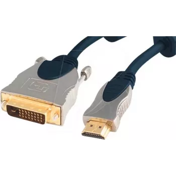 shiverpeaks SP77482 HDMI na DVI-D káblový adaptér, 2 m, modrý & chróm