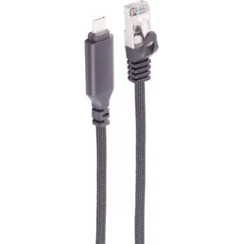 SHIVERPEAKS adaptérový kábel USB-C na Gigabit Ethernet, 1,5 m, hliník, čierny (BS14-51155)