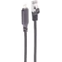 SHIVERPEAKS adaptérový kábel USB-C na Gigabit Ethernet, 2 m, hliník, čierny (BS14-51035)
