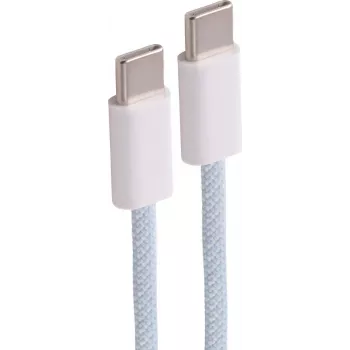 SHIVERPEAKS USB-C na USB-C nabíjací kábel 240W PD 3.1, USB 2.0, 3m, modrý pletený textil BS14-22041