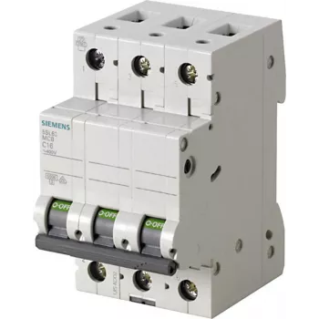Siemens 5SL6340-7 3-pólový 40 A 400 V C-charakteristika istič, 6 kA vypínacia schopnosť, DIN-lištová montáž