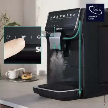 Siemens EQ500 iAroma TP553E07 kávovar, klavírny lak čierny