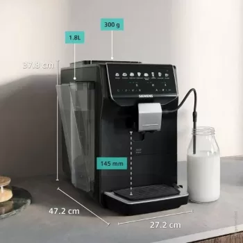 Siemens EQ500 iAroma TP553E07 kávovar, klavírny lak čierny