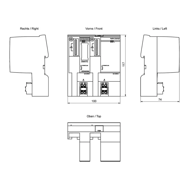 SIEMENS SIMATIC PN/PN Coupler 6ES7158-3AD10-0XA0 | PROFINET IO koppler na prepojenie siete