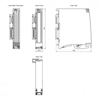 Siemens SIMATIC S7-1500 digitálny vstupný modul DI 16 x 24V DC, 16 kanálov, Type 3, diagnostika, izochrónny režim
