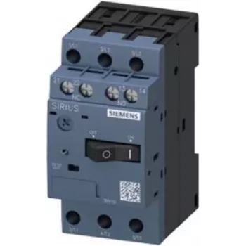 SIEMENS SIRIUS 3RV1011-1JA15 motorový istič, 3-pólový, 7...10 A, 130 A skratová spúšť, S00, skrutkové svorky