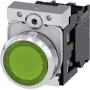 Siemens SIRIUS ACT 3SU1152-0AB40-1BA0 tlačidlo, plochý ovládač, zelené, kovový vysoko lesklý predný krúžok, 22 mm, 1NO, skrutková svorka, IP66/67/69K