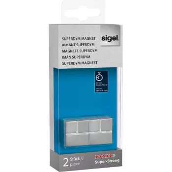 SIGEL SuperDym neodýmové kockové magnety GL706, 20 x 20 x 20 mm, 2 ks, strieborná