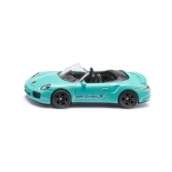 SIKU Porsche 911 Turbo S Cabriolet tyrkysová/čierna die-cast model auta 1:55