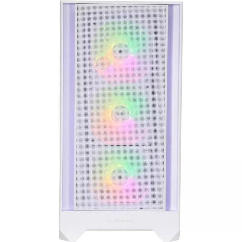 SILENTWARE Flow 110 ARGB biela temperované sklo Mid-Tower skriňa