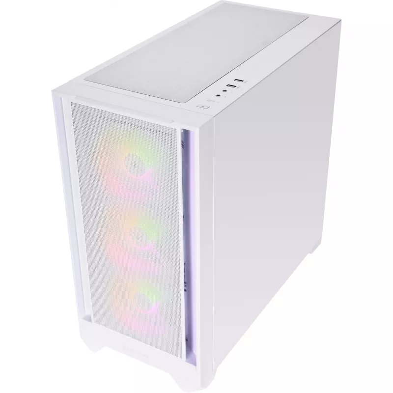 SILENTWARE Flow 110 ARGB biela temperované sklo Mid-Tower skriňa