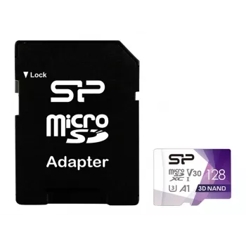 Silicon Power 128GB Superior Pro microSDXC UHS-I U3 V30 A1 pamäťová karta s SD adaptérom