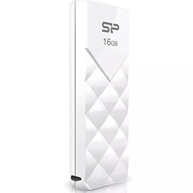 Silicon Power 16GB USB 2.0 flash disk, zasúvací dizajn bez krytky, biely