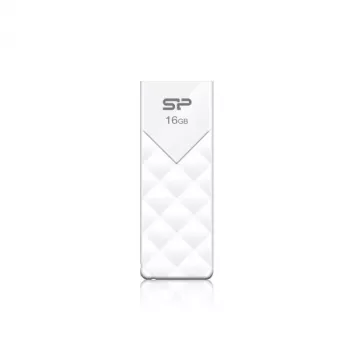 Silicon Power 16GB USB 2.0 flash disk, zasúvací dizajn bez krytky, biely