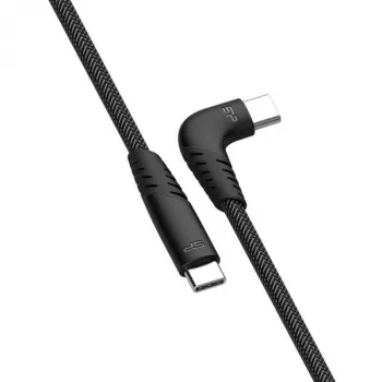 Silicon Power Boost Link Nylon LK50CC kábel USB-C na USB-C 1 m, 60 W, tvar L (SP1M0ASYLK50CC1G)