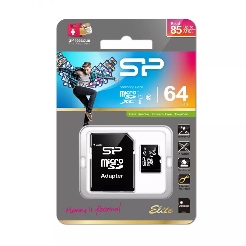 Silicon Power 64GB microSDXC UHS-I Class 10 U1 V10 pamäťová karta