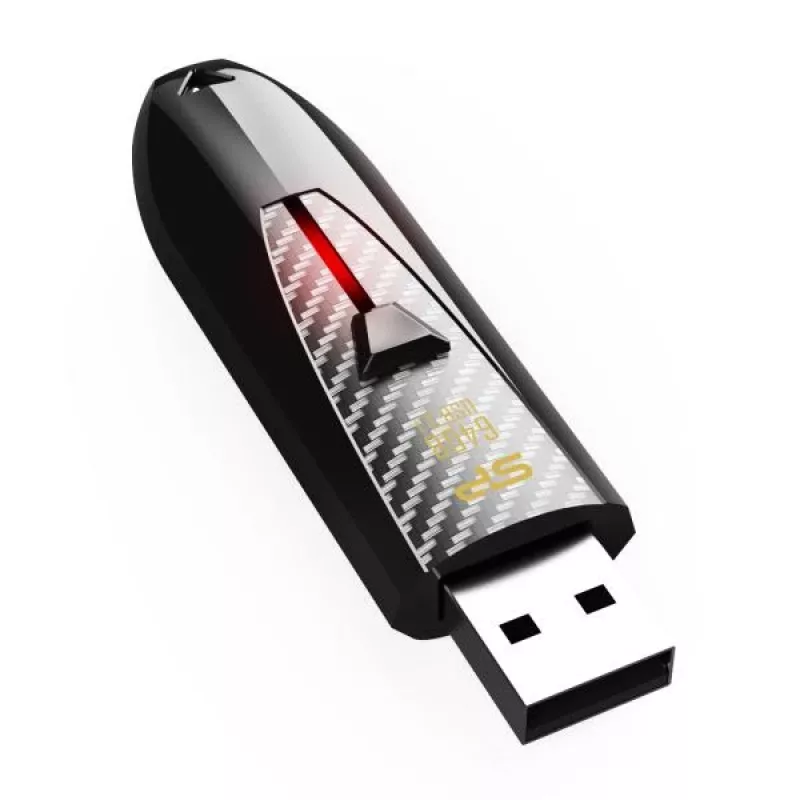 Silicon Power Blaze B25 32GB USB 3.2 Gen 1 flash disk, zasúvateľný konektor, čierny