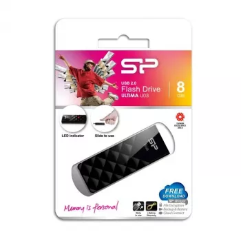 Silicon Power Ultima U03 USB kľúč 8GB, čierny (SP008GBUF2U03V1K)